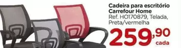 Oferta de Carrefour - Cadeira Para Escritorio por R$259,9 em Carrefour