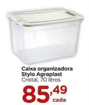 Oferta de Agraplast - Caixa Organizadora por R$85,49 em Carrefour