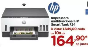 Oferta de HP - Impressora Multifuncional Smart Tank 724 por R$1649 em Carrefour