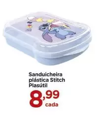 Oferta de Sanduicheira Plástica Stitch Plasútil por R$8,99 em Carrefour