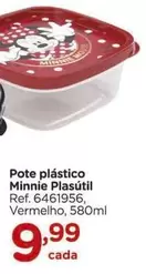 Oferta de Pote Plástico Minnie Plastitil por R$9,99 em Carrefour