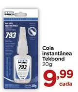 Oferta de Cola Instantanea Tekbond por R$9,99 em Carrefour