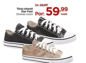 Oferta de Star - Tènis Infantil Star Feet por R$59,99 em Carrefour