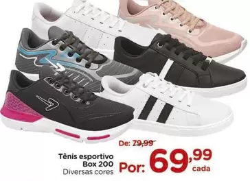 Oferta de Tènis Esportivo Box 200 por R$69,99 em Carrefour