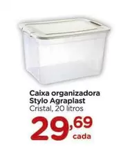 Oferta de Caixa Organizadora Agraplast por R$29,69 em Carrefour