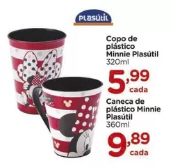 Oferta de Plasutil - Copo De Plástico Minnie por R$5,99 em Carrefour