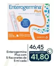 Oferta de Enterogermina - Plus Com 5 Flaconetes  por R$46,45 em Drogarias Coop