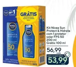 Oferta de Nivea - Kit Sun Protect & Hidrata Com 1 Protetor Solar FPS 50 por R$56,99 em Drogarias Coop