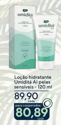 Oferta de Libbs - Loção Hidratante Umidità Al Peles Sensíveis por R$89,9 em Drogarias Coop