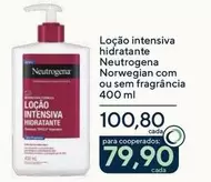 Oferta de Neutrogena - Loção Intensiva Hidratante Norwegian Com Ou Sem Fragrância por R$100,8 em Drogarias Coop