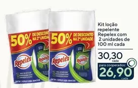 Oferta de Repelex - Kit Loção Repelente Replex  por R$30,3 em Drogarias Coop