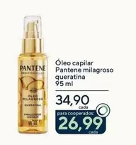 Oferta de Pantene - Óleo Capilar Milagroso Queratina por R$34,9 em Drogarias Coop