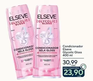 Oferta de L'Oréal - Condicionador Elseve Glycolic Gloss por R$30,99 em Drogarias Coop