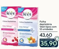 Oferta de Veet - Folha Depilatória por R$43,6 em Drogarias Coop