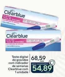 Oferta de Clearblue - Teste Digital De Gravidez Com Indicador De Semanas por R$68,59 em Drogarias Coop