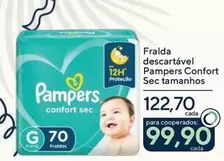 Oferta de Pampers - Fralda Descartável Confort Sec Tamanhos por R$122,7 em Drogarias Coop