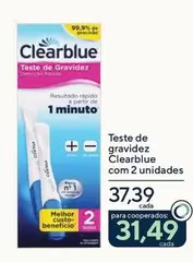 Oferta de Clearblue - Teste De Gravidez por R$37,39 em Drogarias Coop