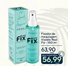 Oferta de Vizzela - Fixador De Maquiagem Real Fix por R$63,9 em Drogarias Coop