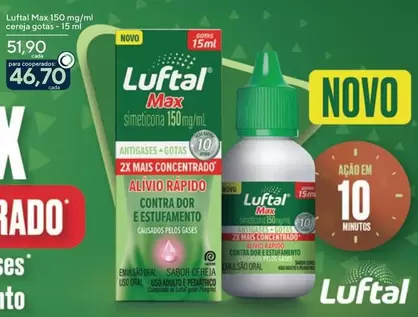 Oferta de Luftal - Max Cereja Gotas por R$51,9 em Drogarias Coop