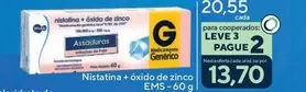 Oferta de Ems - Nistatina + Óxido De Zinco por R$20,55 em Drogarias Coop