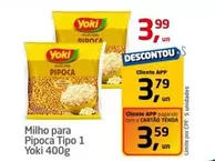 Oferta de Yoki - Milho Para Pipoca Tipo 1 por R$3,99 em Tenda Atacado