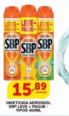 Oferta de SBP - Inseticida Aerossol por R$15,89 em Roldão