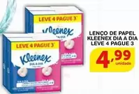 Oferta de Kleenex - Lenço De Papel Dia A Dia por R$4,99 em Roldão