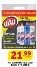 Oferta de Uau - Kit Limpadores Leve 4 Pague 3 por R$21,99 em Roldão