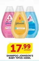 Oferta de Johnson's - Shampoo Baby Tipos por R$17,99 em Roldão