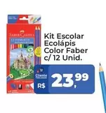 Oferta de Faber-Castell - Kit Escolar Ecolápis Color C/ 12 Unid. por R$23,99 em Tonin Superatacado