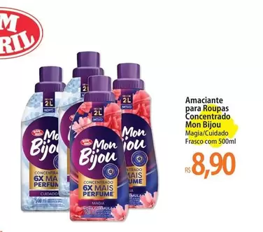 Oferta de Mon Bijou - Amaciante Para Roupas Concentrado por R$8,9 em Atacadão