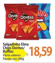 Oferta de Elma - Salgadinho Chips Doritos/ Ruffles por R$18,59 em Atacadão