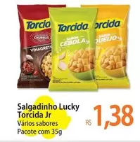 Oferta de Sabor - Salgadinho Lucky Torcida por R$1,38 em Atacadão