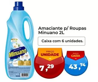 Oferta de Minuano - Amaciante P/ Roupas por R$7,29 em Tonin Superatacado