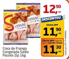 Oferta de Sadia - Coxa De Frango Congelada por R$12,9 em Tenda Atacado