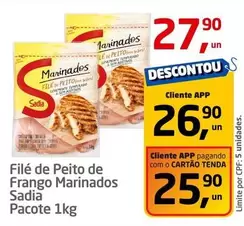 Oferta de Sadia - Filé De Peito De Frango Marinados por R$27,9 em Tenda Atacado