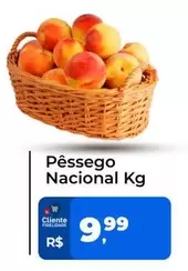 Oferta de Pêssego Nacional por R$9,99 em Tonin Superatacado