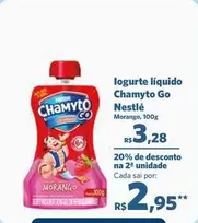 Oferta de Nestlé - logurte Liquido Chamyto Go por R$3,28 em Sam's Club