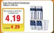 Oferta de De   - Copo Descartável Cristalcopo por R$4,19 em Spani Atacadista