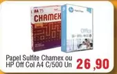 Oferta de Chamex - Papel Sulfite Ou Hp Off Col A4 C/500 Un por R$26,9 em Spani Atacadista