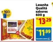 Oferta de Qualitá - Lasanha Sabores por R$13,29 em Mercado Extra