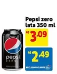 Oferta de Pepsi - Zero Lata por R$3,09 em Mercado Extra