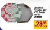 Oferta de Pacote - Caixa Para Pizza Fer Corr N°35  Com 25 Unidades por R$28,98 em Max Atacadista