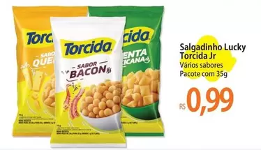 Oferta de Torcida - Salgadinho Lucky por R$0,99 em Atacadão