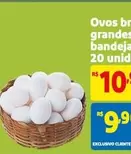 Oferta de BR - Ovos Grandes Bandeja por R$10,99 em Extra