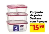 Oferta de De   - Conjunto De Potes por R$15,99 em Extra