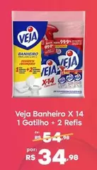 Oferta de Veja -  Banheiro X 14 1 Gatinho + 2 Refis por R$34,98 em Sam's Club