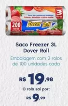 Oferta de Dover Roll - Saco Freezer 3l por R$19,98 em Sam's Club