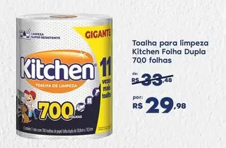 Oferta de Super - Toalha Para Limpeza Kitchen Folha Dupla por R$29,98 em Sam's Club