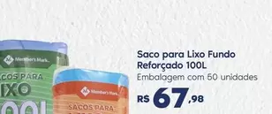 Oferta de Member's Mark - Saco Para Lixo Fundo Reforçado por R$67,98 em Sam's Club